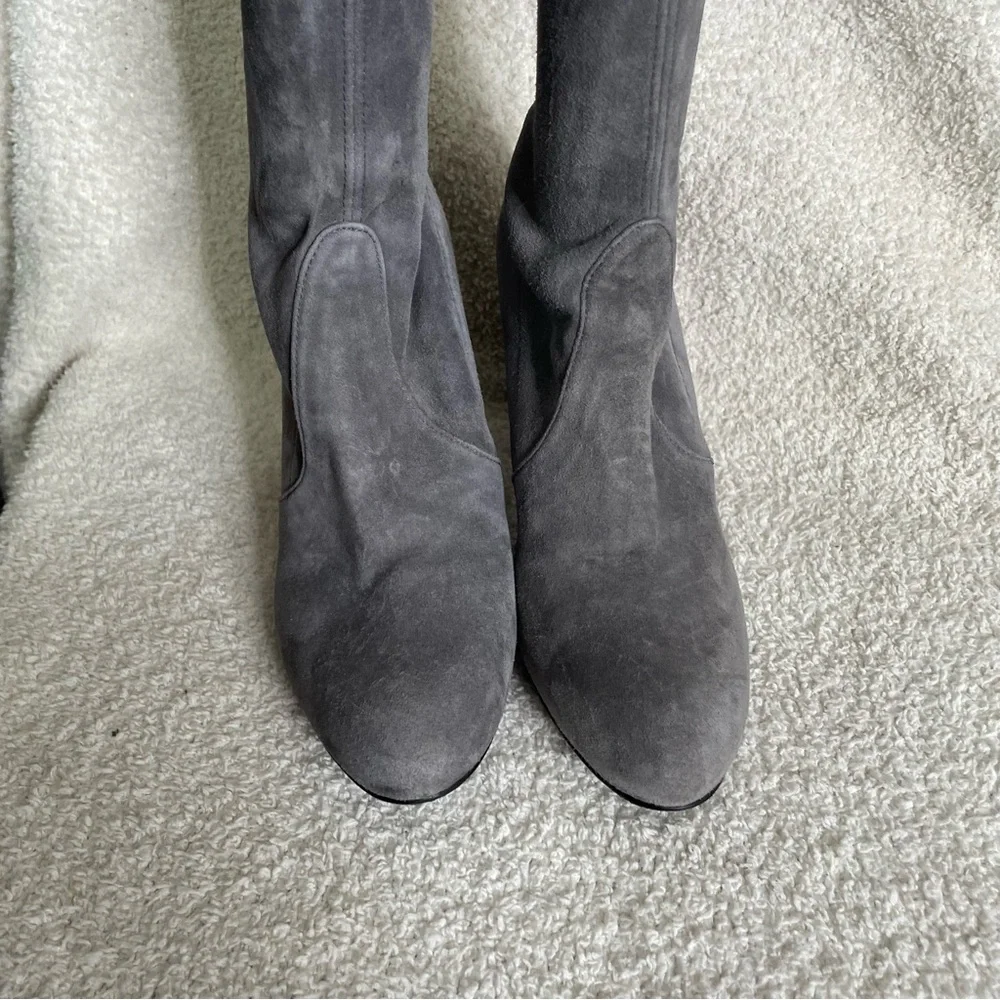 Stuart Weitzman Suede Highland Heeled Over The Knee Slouchy High Glove‎ Boot 4.5